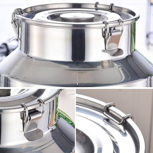 Seau à vin et réservoir à lait 5L en inox 201 pour la conservation d'huile et eau - 5