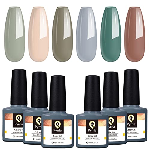 PYRRLA Smalto Semipermanente per Unghie 6pzs Set