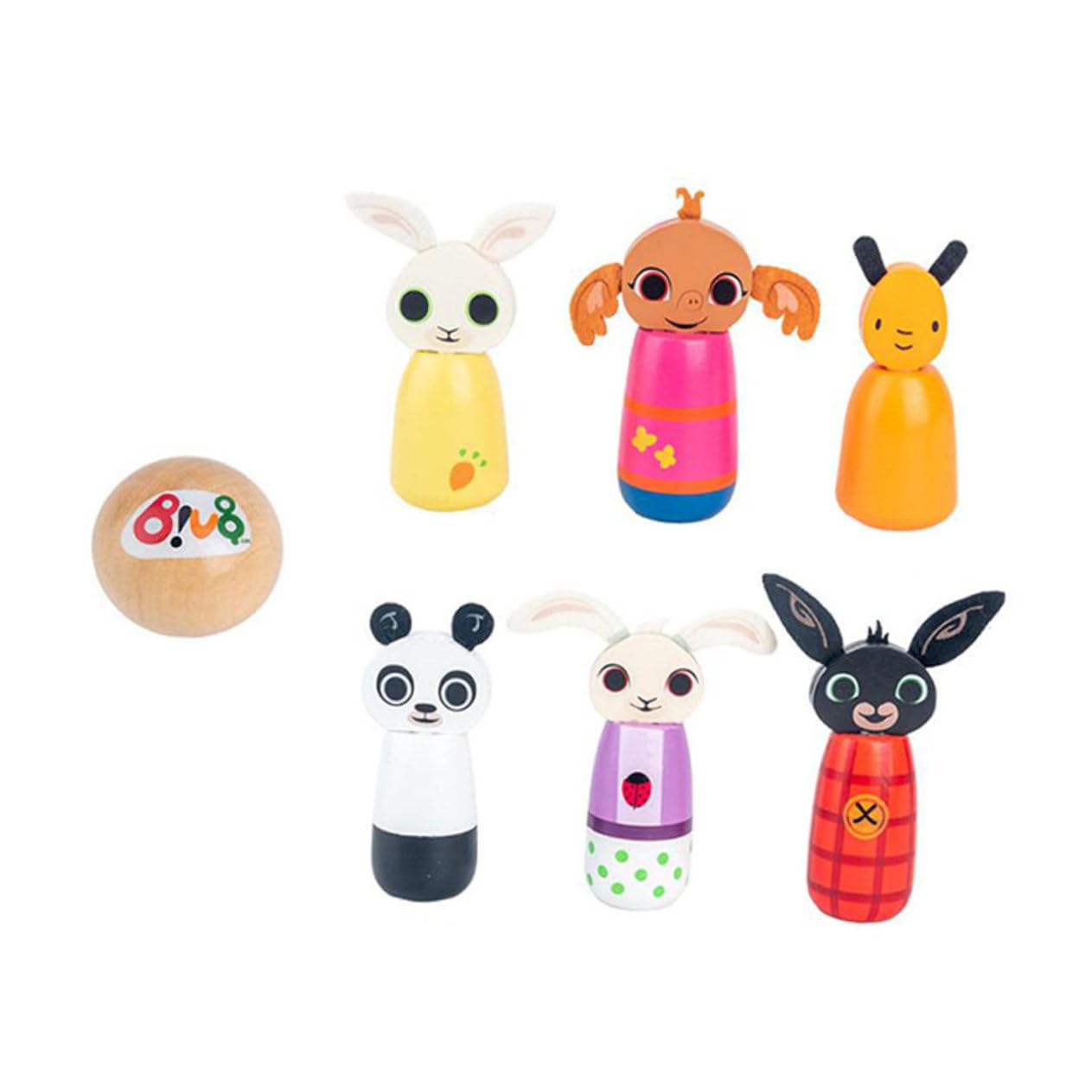 UKCOCO Kit de Bowling pour Garçon et Filles 1 Set en Bois pour Jeu Éducatif