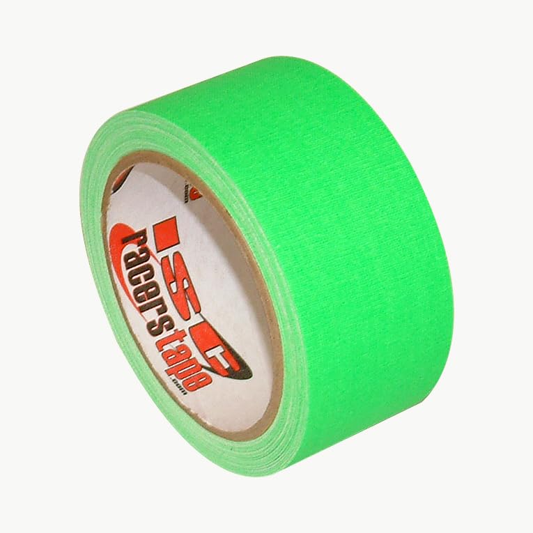 Miniatura 2 de ISC Racers Tape NEON DULL-FINISH/YEL210 ISC Cinta de corredor con acabado mate neón de 2" x 30 pies, amarillo fluorescente