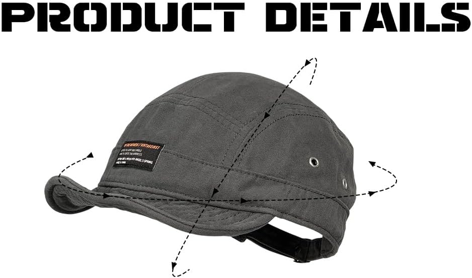 Vintage Five-Panel Camp Cap, Cotton, Short Brim, American Style, Multiple Colors