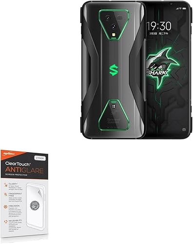 BoxWave Protector de pantalla compatible con Xiaomi Black Shark 3 Pro  ClearTouch Anti-reflejo (paquete de 2), antihuellas dactilares mate