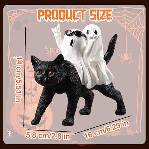 MAYIPLAY Ghost Decor Halloween Decorations Indoor Black Cat Spooky Gifts for Women - image 2