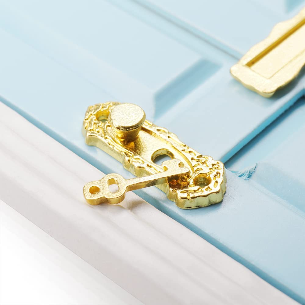 Odoria Miniature Porte D'Entrée Bois 1/12 - Set 5 Pièces Avec Serrure Heurtoir Pour Maison De Poupée
