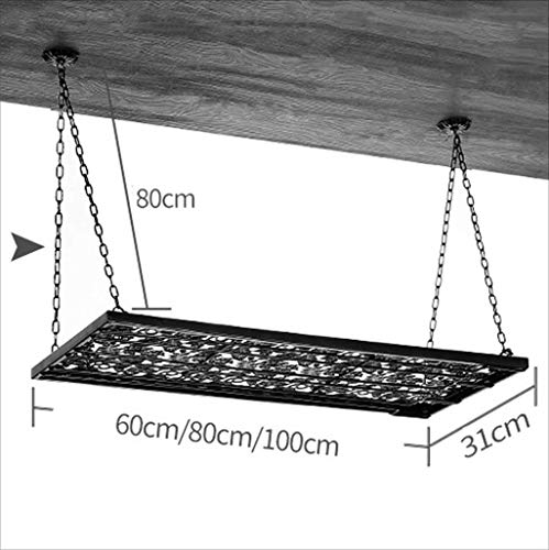Casier à vin suspendu en fer rétro NMDCDH pour bar et cuisine 80x31cm