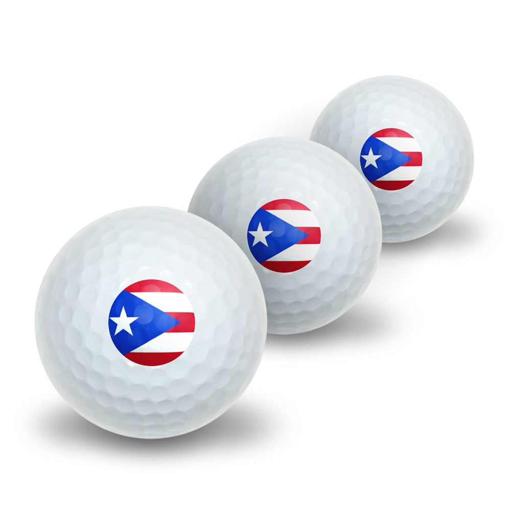 GRAPHICS & MORE Puerto Rico Puerto Rican Flag Novelty Golf Balls 3 Pack
