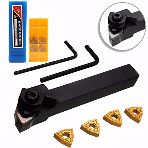 EsportsMJJ Wwlnr1616H08 (K08) Torno Herramienta De Torneado Barra Aburrida con 4Pcs Wnmg0804 Insertos