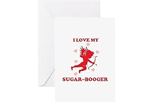 CafePress SUGAR BOOGER Cherub Folded Greeting Cards 10-Pack