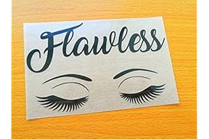 Fashion Iron-on Eyelash Glitter Decal Heat Transfer