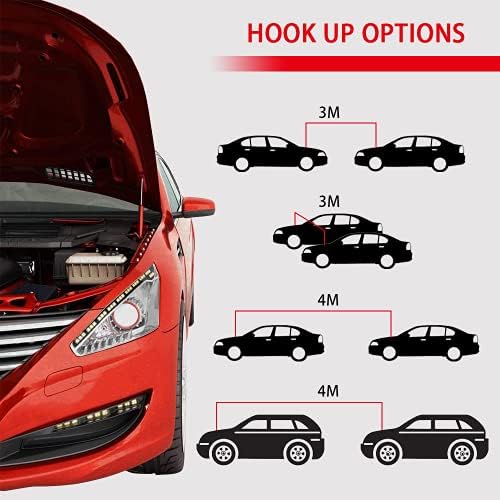 MIKKUPPA 3m Heavy Duty Jump Leads Professional Car Van Battery Booster Cables 350AMP for 12V and 24V with Gloves and Storage Bag