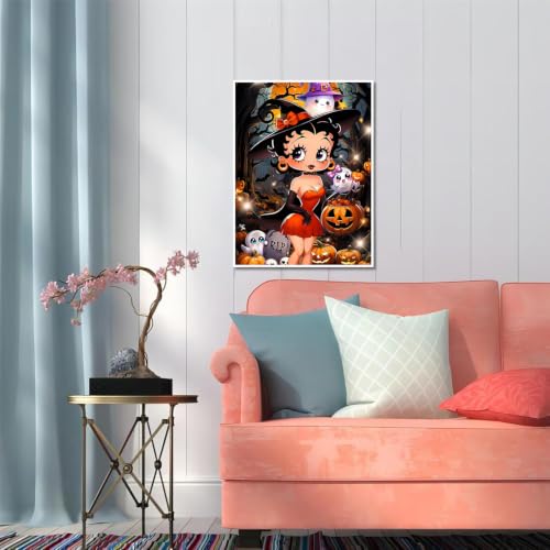 Image of JAKI Halloween Diamond Art Painting Kits for Adults,Diamond Art for Adults