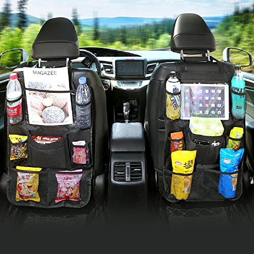 Image of RIIPOO Car Backseat Organizers, Seat Back Organizer for Kids, Hanging Storage Bag with Touch Screen Tablet Holder and Pockets for SUV Car Truck Vehicles