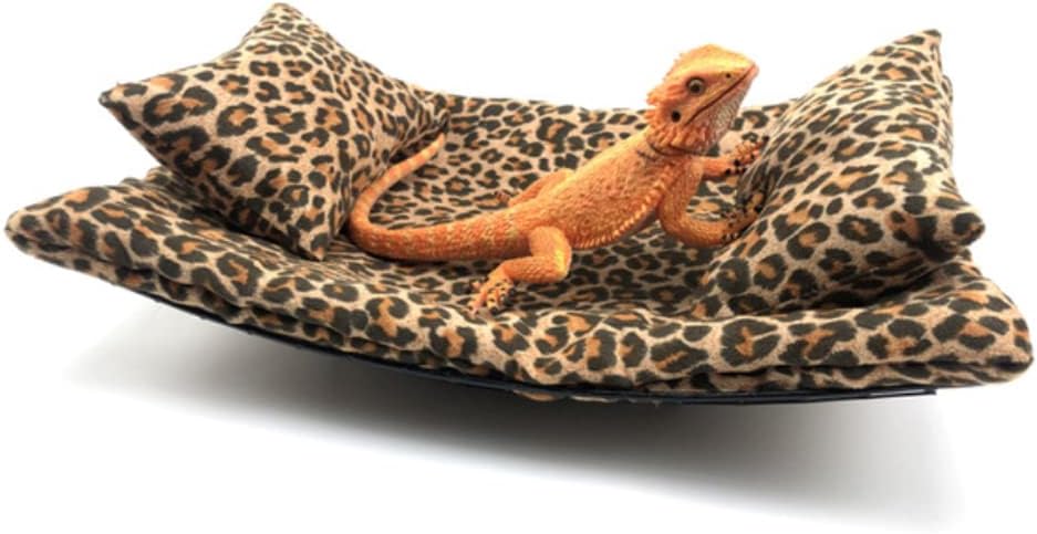 GooWell Bearded Dragon Hammock Lizard Hammock Reptile Bed with Pillow Lizard Habitat Soft and Warm Small Animal Sleeping Bag Set