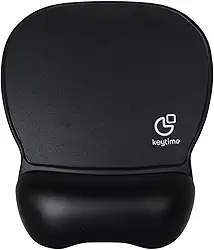 Mouse Pad Keytime SurfacePro Tecido com Apoio de Pulso em Gel Preto 240 x 210 mm KYT00018