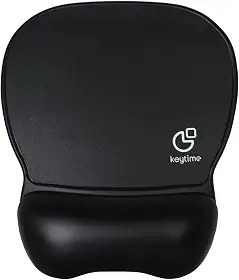 Mouse Pad Keytime SurfacePro Tecido com Apoio de Pulso em Gel Preto 240 x 210 mm KYT00018