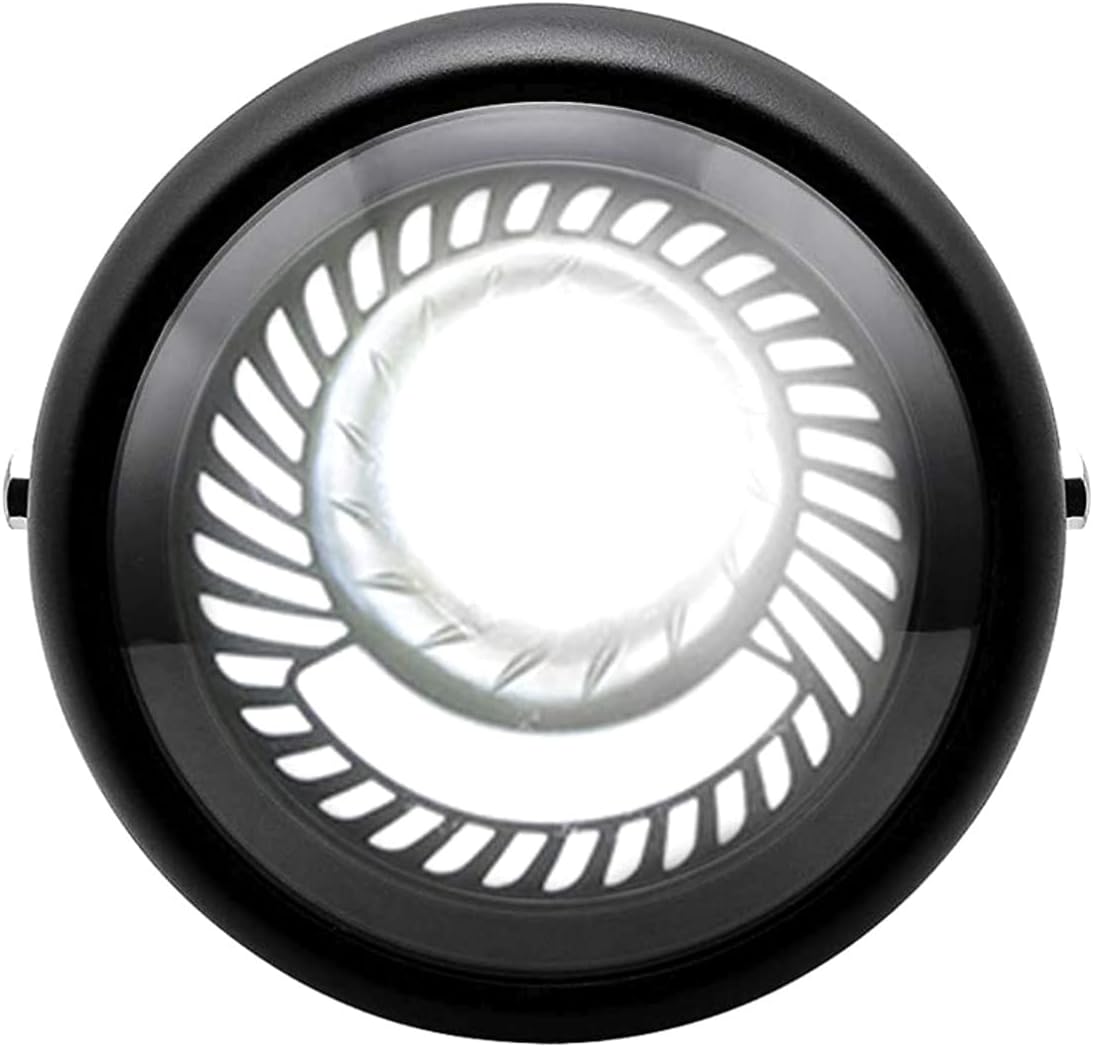 Astra Depot Universal 6.5-in LED Projector Side Mount Headlight Daytime Running Light Halo Ring Spirit White Bobber Chopper Cafe Race