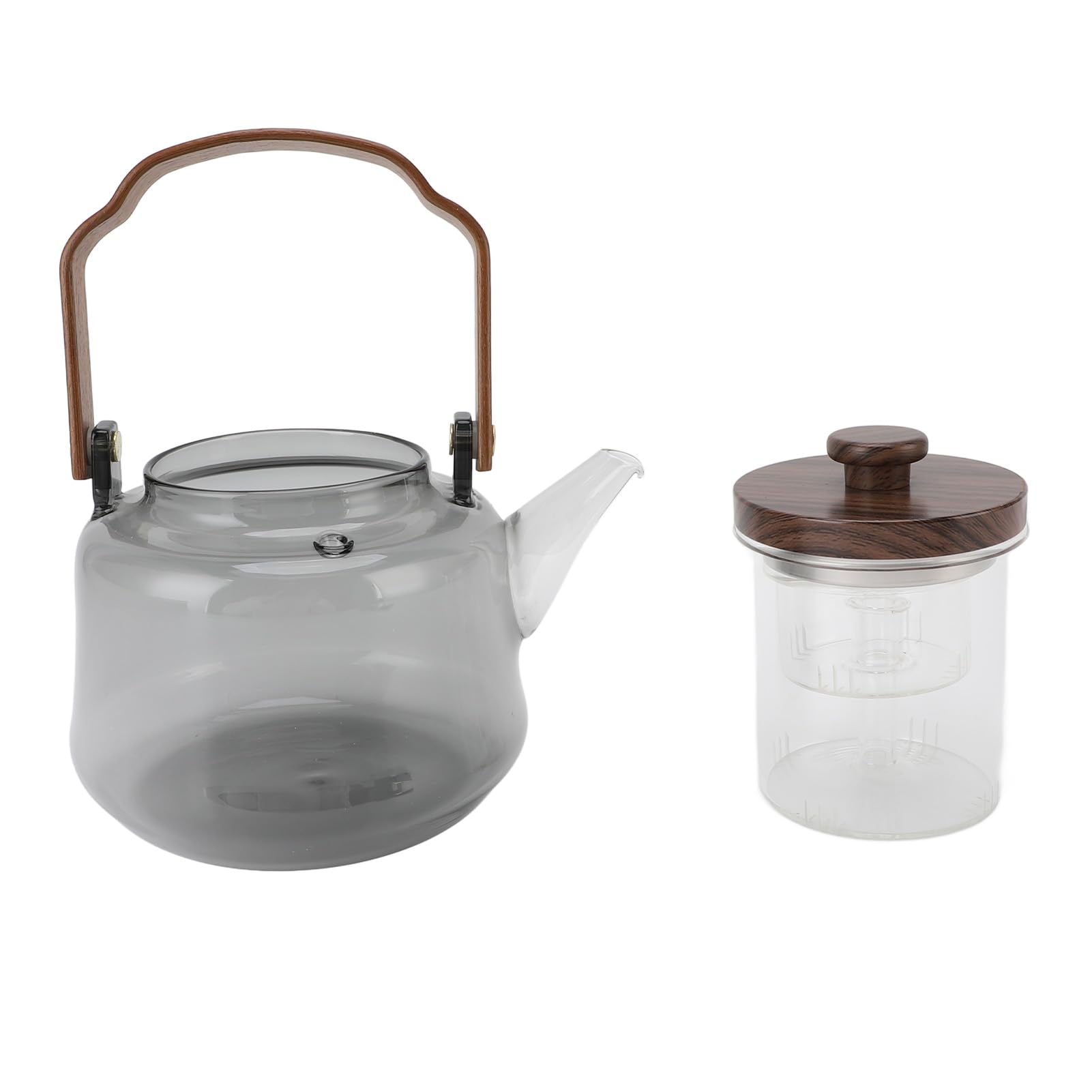Yctze Tetera de Vidrio de 1000 Ml con Infusores Extraíbles, Tetera de Vidrio con Alto Contenido de Borosilicato, con Infusor, de con Alto Contenido de Borosilicato, Infusor de Acero Inoxidable, Apta