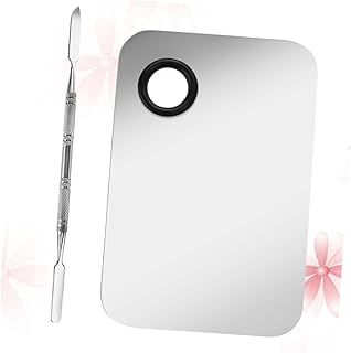 Juego de 2 paletas de belleza de acero inoxid...