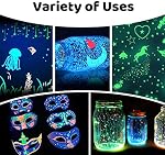 ARTME Glow in The Dark Paint, Glow Paint Set of 12 Bright Colors 30ml/1oz, Acrylic Glow in The Dark Paint Perfect for Art Painting, DIY projects, Halloween and Christmas Decorations, Rich Pigments for Adults, Artists and Students