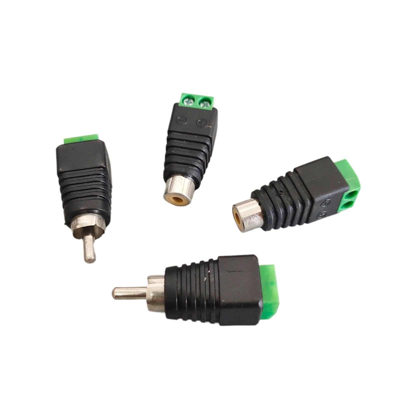 Lot de 4/10 connecteurs RCA mâle et femelle vers bloc de jonction pour AV audio vidéo CCTV caméra haut-parleur câble connecteur (10 pièces femelles)