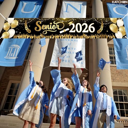 Image of KatchOn, Xtralarge Yard Banner Graduation Decorations 2026-120x20 Inch | Senior 2026 Congrats Grad Banner for Outdoor Graduation Yard Signs Class of 2026 for Graduation Party Decorations