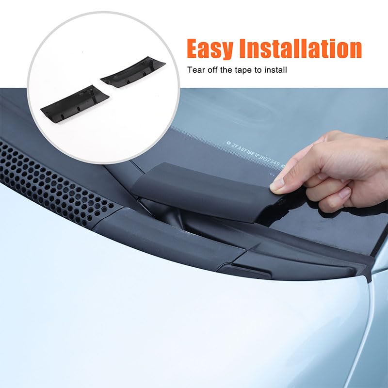 Coperture Tergicristallo In ABS Per Fiat 500 2012-2017 – Set Sx/dx, Ricambio OEM, Facile Montaggio