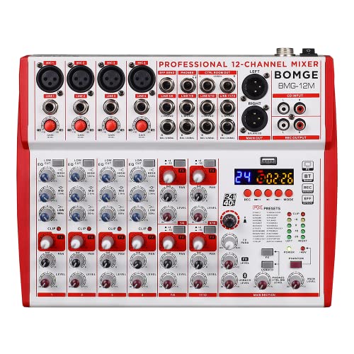 Mixer stereo con 24 effetti DSP: viene fornito con controlli di tempo di ritardo e profondità per il massimo mix. L'elaborazione degli effetti aggiunge lucidità e professionalità al mix, perfetto per migliorare il tuo mix, sia che si tratti di aggiungere profondità a un discorso o di iniettare nuovi colori e atmosfera a una performance dal vivo.