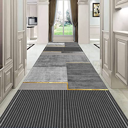 Alfombra de corredores estrecho para el pasillo, alfombra de entrada muy larga Runner Grey Area Alfombas para la puerta del corredor de cocina escaleras, longitud personalizada ( Size : 70x400cm ) Cover
