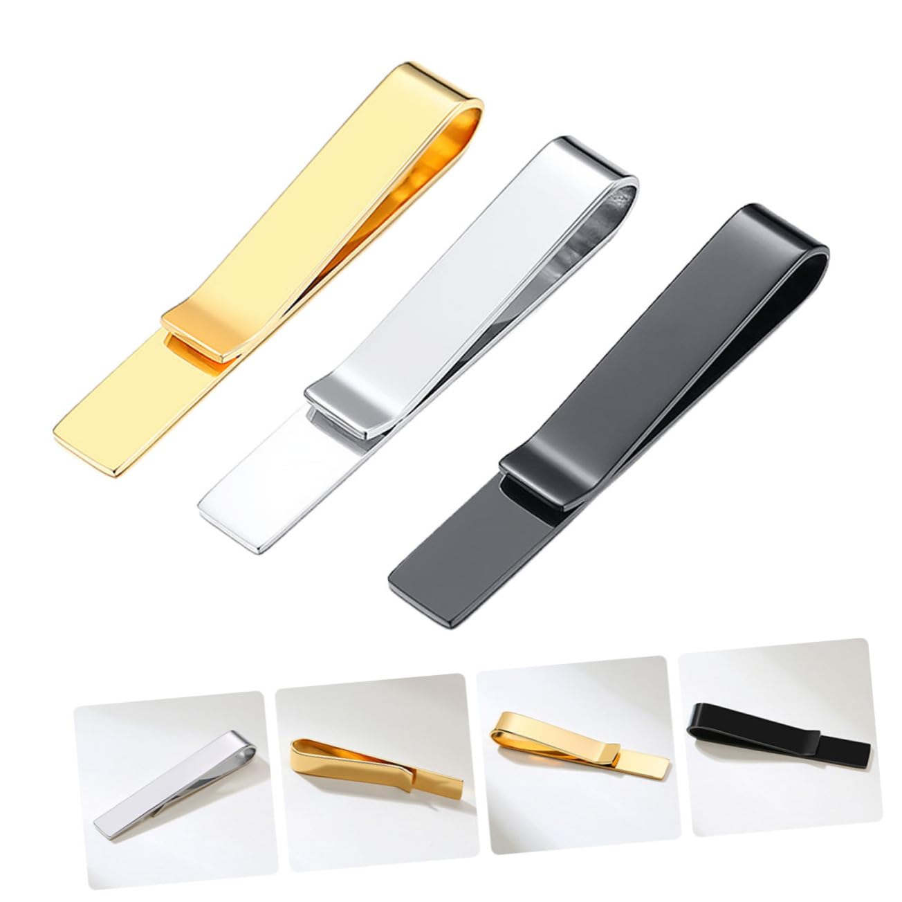 Clip De Corbata De Acero Inoxidable Oro Pinza Para Sujetar Corbatas Cuello Atar Sujetacorbata Para Cualquier Ocasión Clip De Corbata De Moda Barra De Corbata