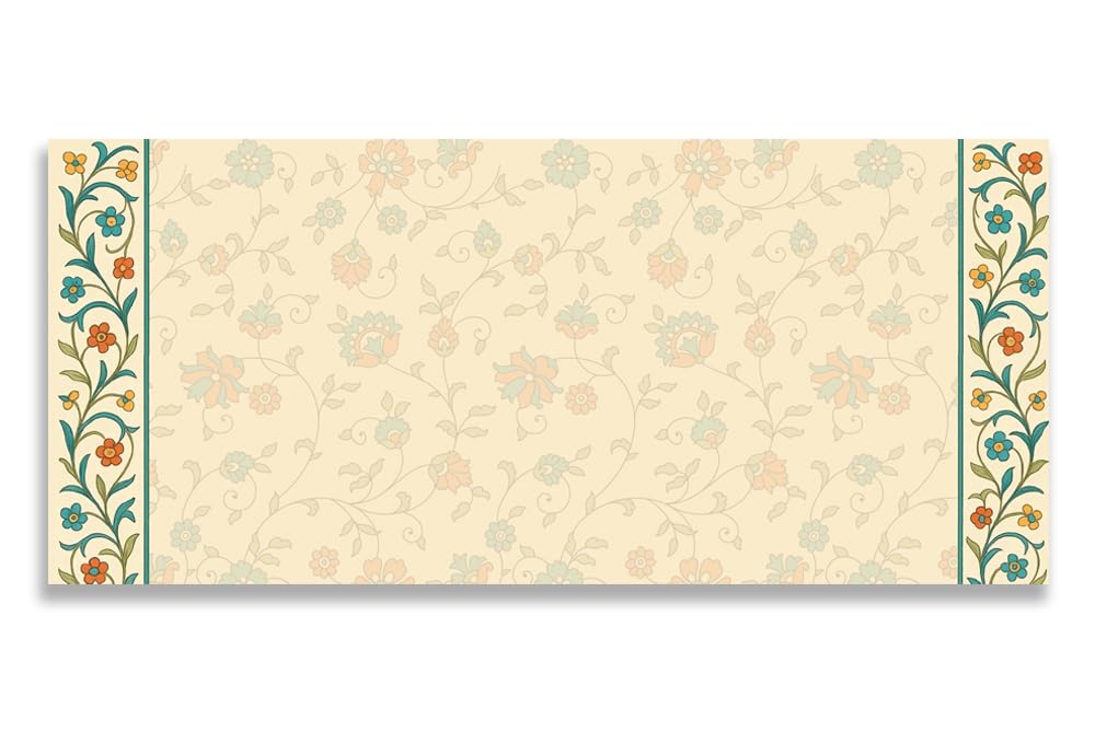 Mehta Envelope Mfg Co. Shagun Lifafa/Money Gift Envelope Digital Print in Pearl Finish 200 GSM Thick Paper Size : 18.41 x 8.25 cm (7.25 x 3.25 Inches) Pack of 10 SKU ME-01078