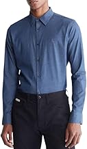 Calvin Klein Mens Chambray Slim Fit Button-Down Shirt