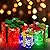 HOYECHI Christmas Lighted Boxes - Set of 3 70 LED Light Up Decor Outdoor, Light Up Christmas Boxes Present Decorations Outdoor Yard