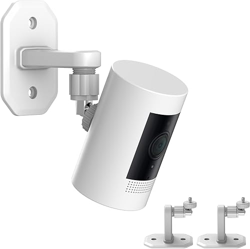 Paquete de 2 soportes de pared compatibles con leva adherentecámara interiorcámara de batería, (1 generación) soporte ajustable de 360 grados,