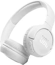 JBL Tune 510BT – Fones de ouvido Bluetooth com bateria de até 40 horas, microfone para chamadas, dobrável e confortável, compatível com Android e iOS (branco)