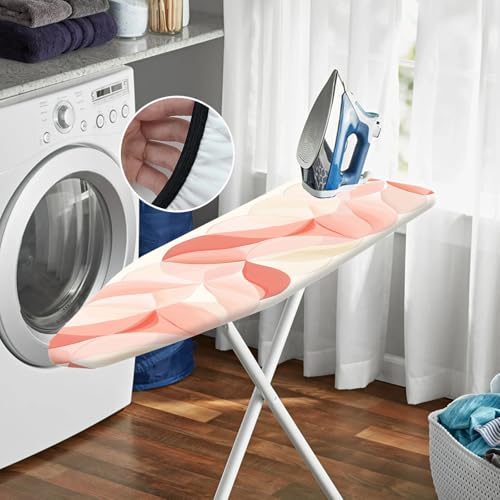 Image of Nuxovilar Soft Gradient Leaf Ironing Board Cover 15x54 Polyester | Iron Pad Scorch Guard laundry helper protective board shield home laundry room craft studio (Gradient Leaf)
