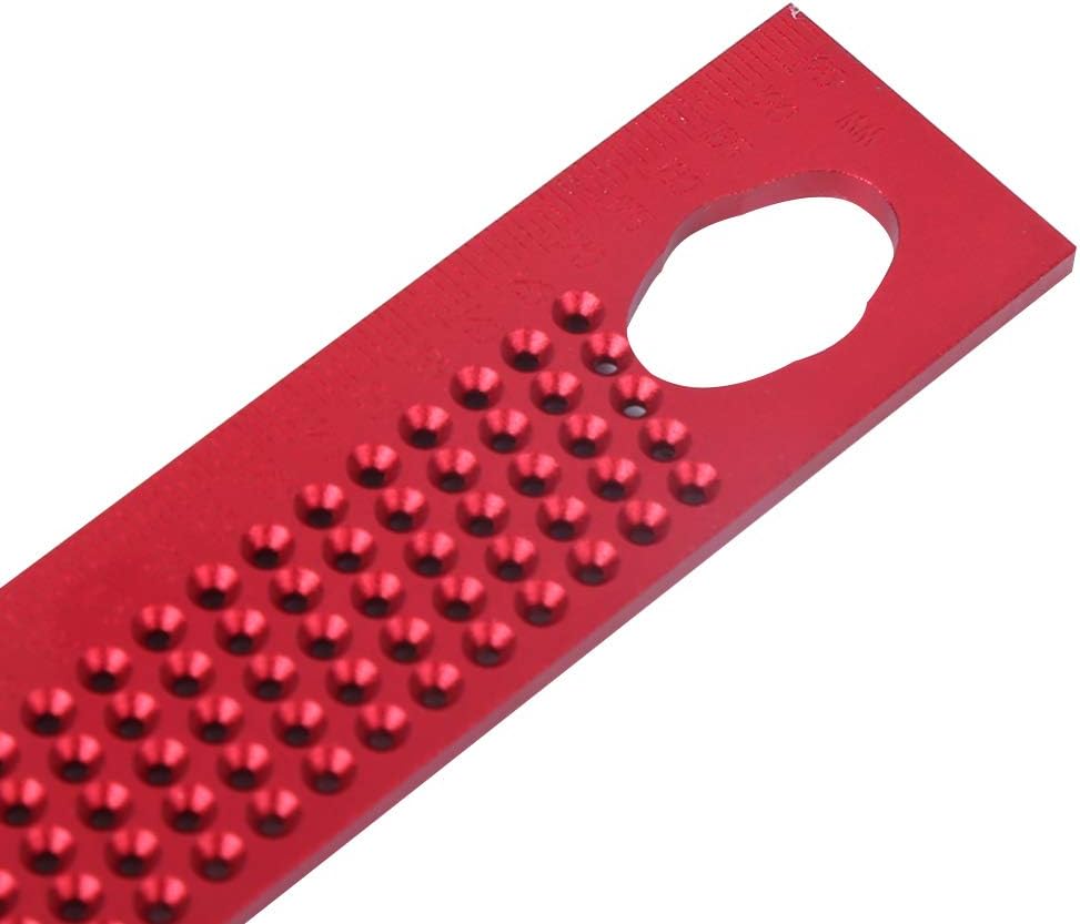 T-200 Woodworking Ruler L Square Ruler Aluminum Alloy Hole Ruler Measuring Tool Wear-Resistant Rust-Proof Portable Crossed-Out Tool Carpenter Scriber Marking Tool - Image 5