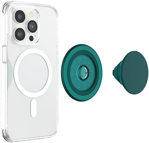 Miniatura 5 de PopSockets Agarre para teléfono MagSafe con soporte, soporte magnético, parte superior intercambiable, sujeción segura para fundas MagSafe de
