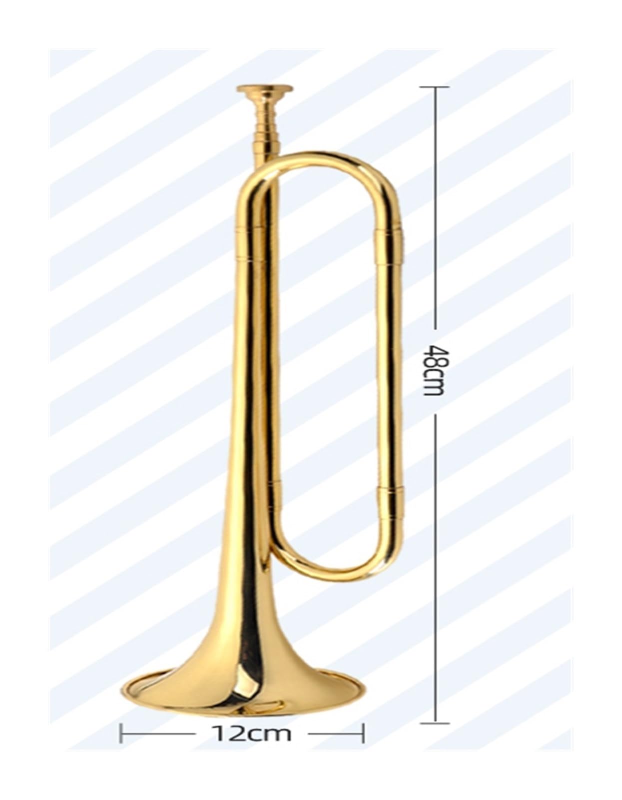 Tromba Strumento a tromba di base laccato in oro con bocchino salva-manodopera 7C. Tromba in Si bemolle per principianti