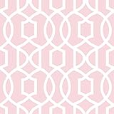 Wall Pops NU1420 Pink Grand Trellis Peel and Stick Wallpaper
