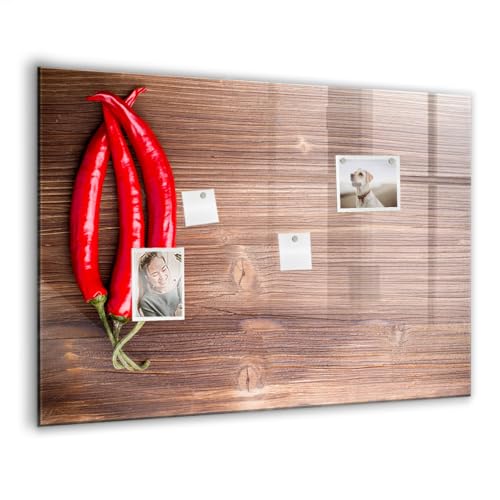 Tableau de notes magnétique en verre pour organiser la cuisine familiale avec élégance