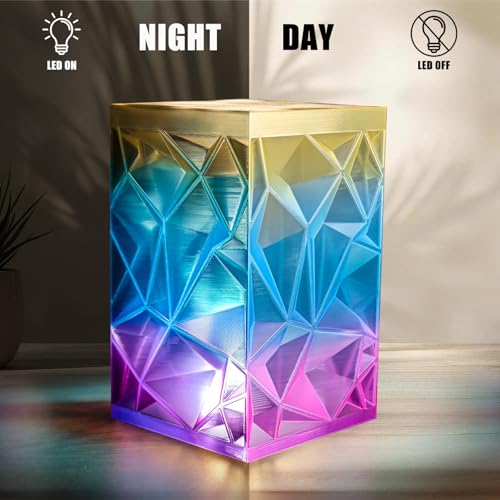 Image of OVV3D Transparent Rainbow PLA Filament 1.75mm, Multicolor Blue Purple Yellow Translucent 3D Printer Filament, Clear PLA Gradient Color Change, Spool 1KG, + /- 0.02 mm, Fit Most FDM 3D Printers