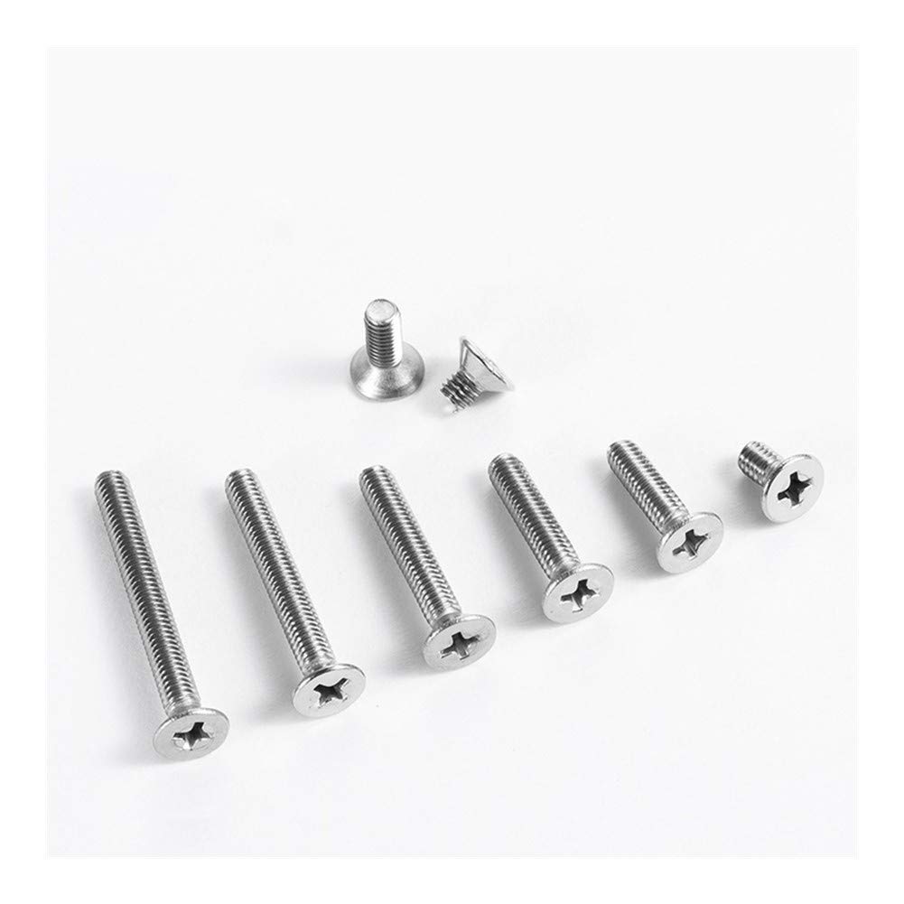 KHJK CHFENG-SS 20/50Pcs M2.5 DIN965 GB819 304 Stainless Steel Flat Head Countersunk Cross Machine Screws HW029 (Color : 14mm, Size : M2.5)