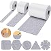Produktbild Filzgleiter,3 Größen Filzgleiter Selbstklebend,(100cm * 10cm,100cm * 5cm,100cm * 2cm),Filzgleiter Selbstklebend für Möbel,Graues Filzband Schneiden Sie jede Form,Filz Selbstklebend für Tische Stühle
