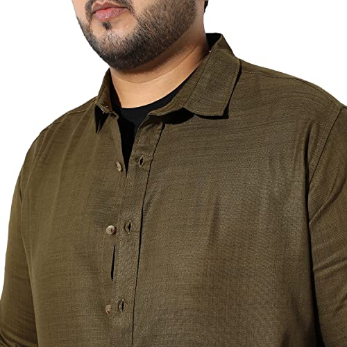 Image of Instafab Plus Men's Button Up Regular Fit Shirt for Casual Wear Modern Clothing Shirt Crafted with Regular Sleeve, Comfort Fit & High-Performance for Everyday Wear