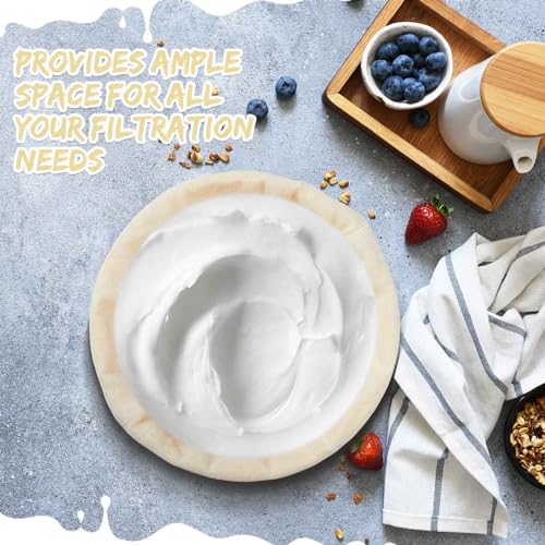 Ninehaoou 4 Pcs 7.9 x 11.8 Inches Greek Yogurt Strainer Greek Yogurt Organic Cotton Cloth Bag for Straining Yogurt Strainer Maker