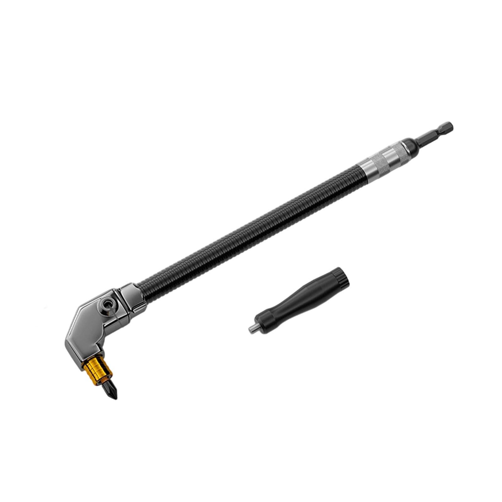 Carbon Steel 90Degree Right Angles Screwdriver Bit Holder Extended Holder with SelfLocking Mechanism Ergonomic Grip High Mild Steel Bit Link