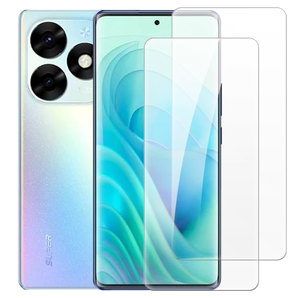 2 Pack Tempered Glass Screen Protector Set Compatible with ITEL S23 Plus, HD Clear, Anti-Scratch, Bubble-Free, Easy Installation
