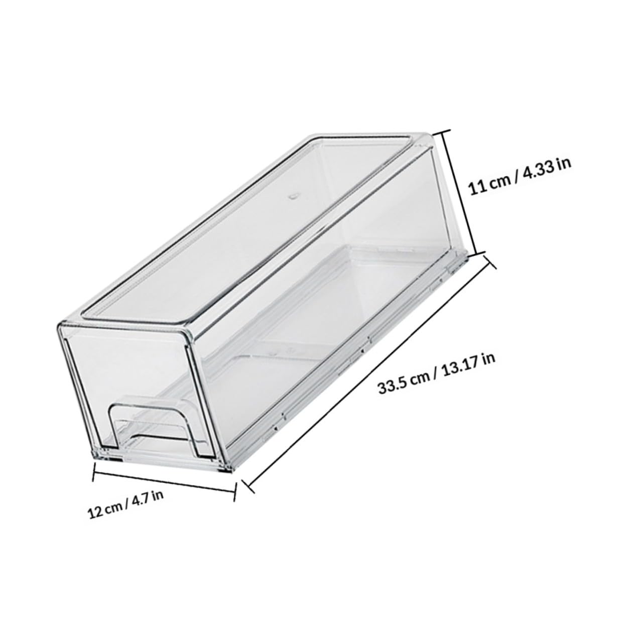 OUNONA Organizador de Cajón para Refrigerador Tapa Transparente de Pet, Gran Capacidad para Conservar Queso Rallado y Sobras en Congelador y Nevera