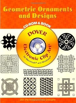 Paperback Geometric Ornaments and Designs CD-ROM and Book