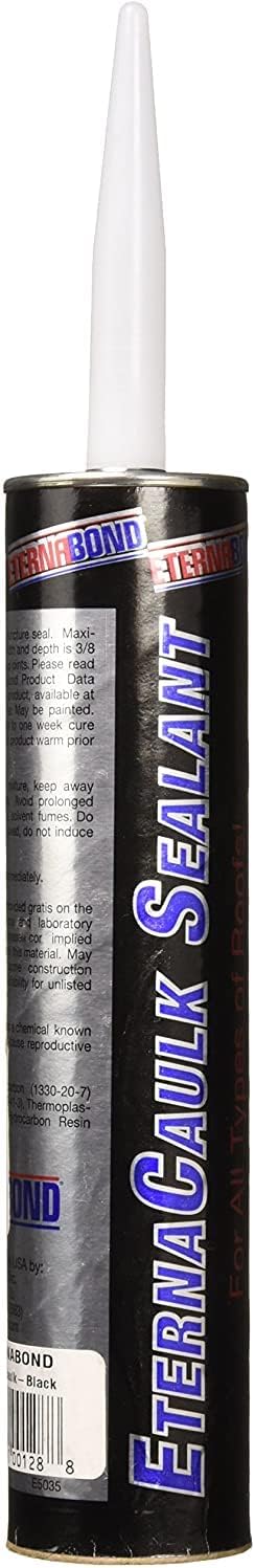 EternaBond EternaCaulk 10 Oz High-Performance, Multipurpose Thermoplastic Elastomer Based Sealant | Seal Roof Joints (Seams) and Tears, Flashings, Copings, Skylights, Gutters and More - Black